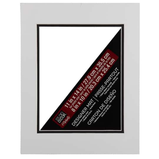 Studio Decor; 11" x 14" Double Mat By Studio Décor®, 8" x 10" Opening; Category:Pre-Cut Mats; Image:1